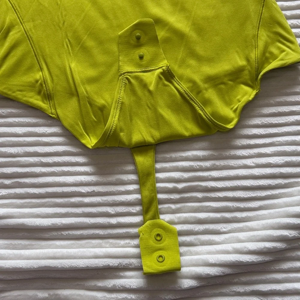 Lululemon Wundermost Ultra-Soft Nulu Square-Neck Long-Sleeve Bodysuit Lichen Lim - Picture 8 of 12